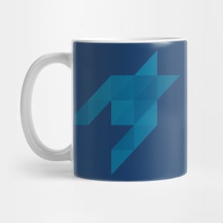 Origami houndstooth blues Mug